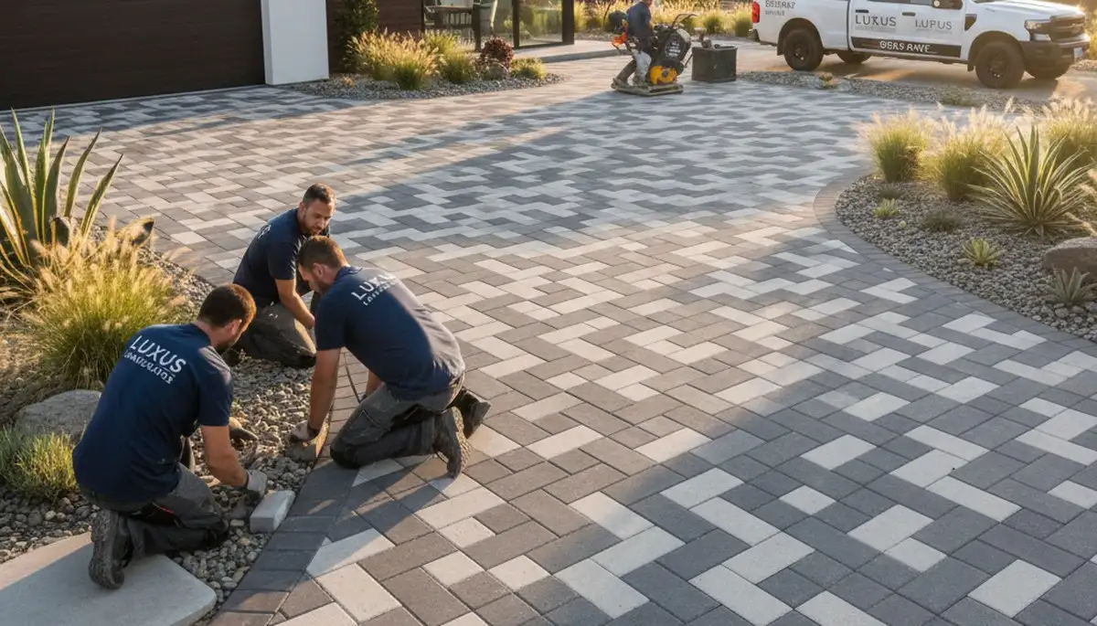 Driveway paver installation in Bradenton, FL for durable, coastal-ready landscaping design