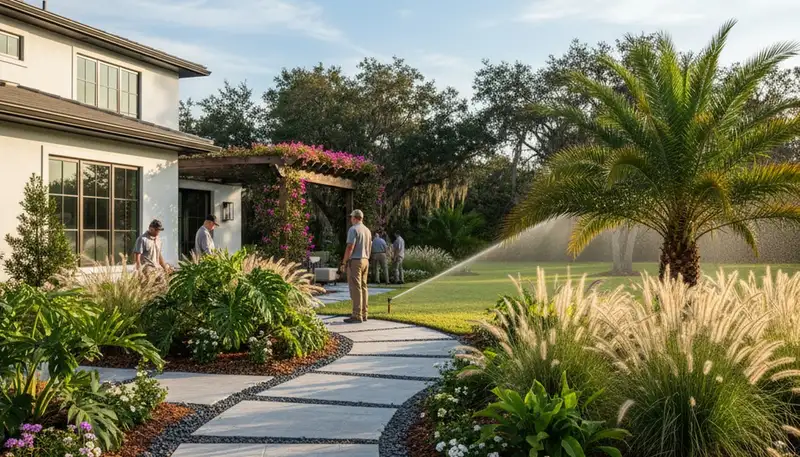Bradenton, FL landscaping service for lawn care, mulch installation, and yard maintenance