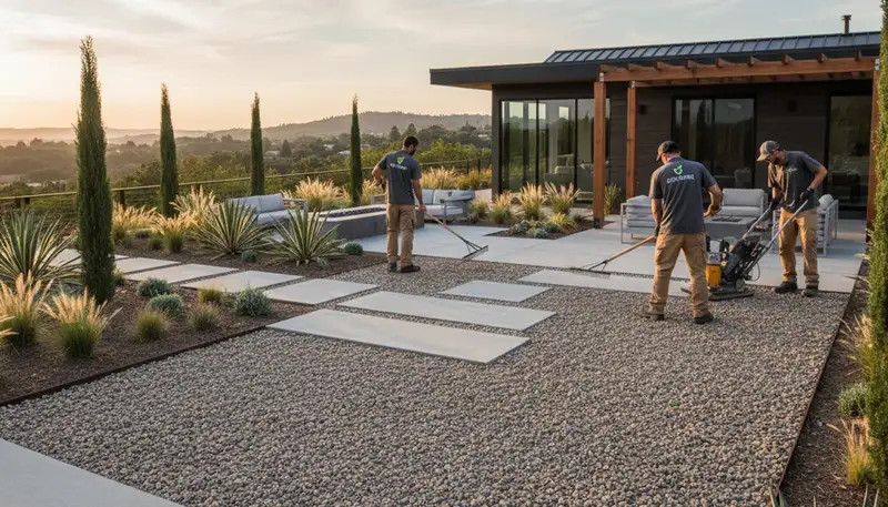 Pea gravel installation in Bradenton, FL for durable, low-maintenance pathways and drainage